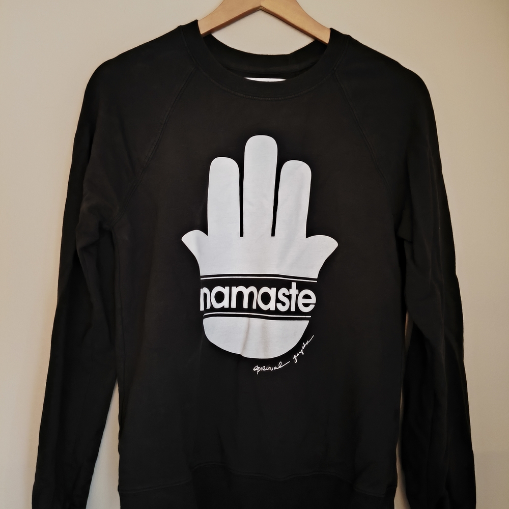 Spiritual Gangster Black and White Namaste Sweater